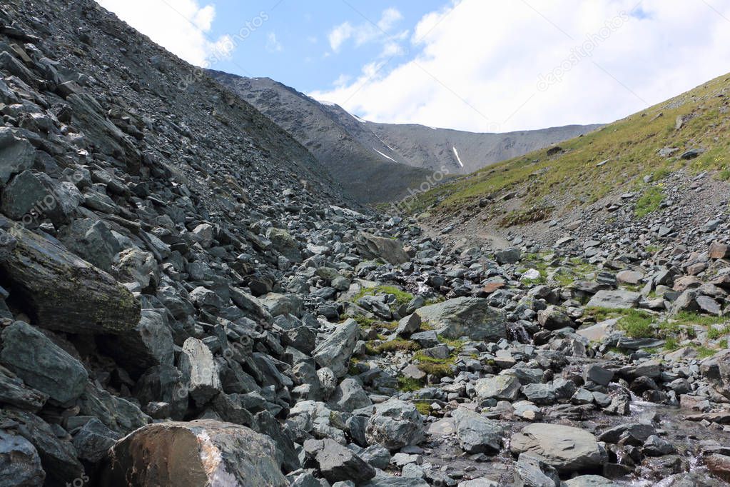 View from Kara-Turek Pass, Altai Mountains, Russia