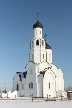 Novosibirsk, Rusya Federasyonu - 9 Şubat: Kilise, Vladimir eşit Havariler. 9 Şubat 2019 Burmistrovo köyünde, Novosibirsk region, alınan Batı Sibirya, Rusya Federasyonu