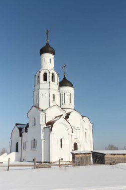 Novosibirsk, Rusya Federasyonu - 9 Şubat: Kilise, Vladimir eşit Havariler. 9 Şubat 2019 Burmistrovo köyünde, Novosibirsk region, alınan Batı Sibirya, Rusya Federasyonu