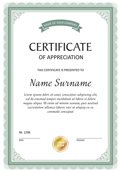 Sertifika şablonu, hediye çeki, diploma, vintage kenarlık