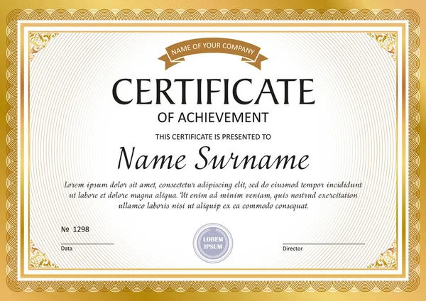 Sertifika şablonu, hediye çeki, diploma, vintage kenarlık