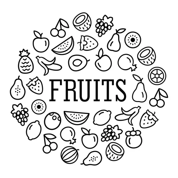 Dairesel şekilli meyve simgeleri