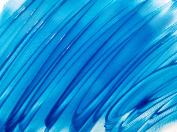 Blue paint smeared on white background — Stock Photo, Image
