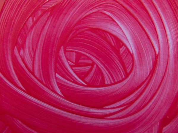 Espiral de líneas de pintura roja, con efecto de volumen —  Fotos de Stock