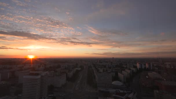 Βερολίνο Στην Ανατολή Του Ηλίου Βερολίνο Πρωί Φως Θέα Προς — Αρχείο Βίντεο