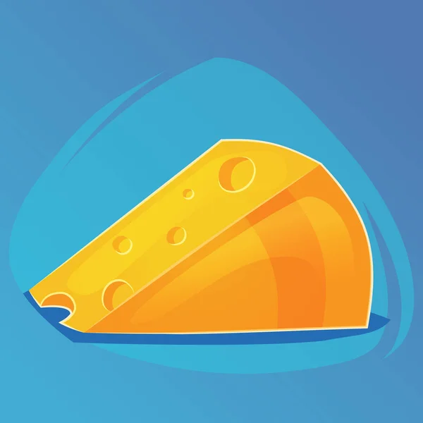 三角柱の小さなチーズ チーズ ゲーム アイコン漫画の Web サイトのデザイン ベクトル図 Eps10 の携帯アプリのための食糧 — ストックベクタ