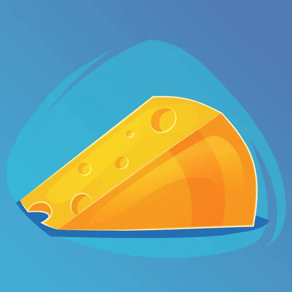 Pieza Triangular Queso Icono Del Juego Queso Comida Dibujos Animados — Archivo Imágenes Vectoriales