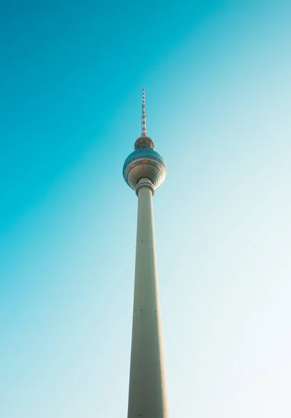 Berlin Germany View Tower Berlin Bottom Blue Sky Background — Stock Photo, Image