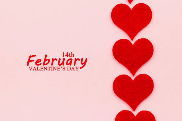 Fondo Vacaciones Del Día San Valentín Corazones Rojos Forma Corazón —  Fotos de Stock
