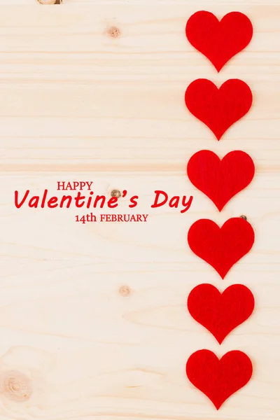 Fondo Vacaciones Del Día San Valentín Corazones Rojos Forma Corazón —  Fotos de Stock