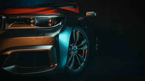 Los coches modernos están en la sala de estudio . — Foto de Stock