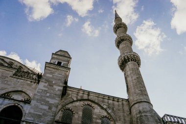 Istanbul, Türkiye-Eylül 2018: Sultanahmet Camii 'nin sokaktaki Iç görünümü (Sultanahmet Camii)