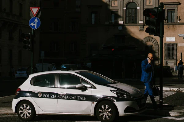 Rome Italy September 2018 Police Car Rome — Stock Photo, Image