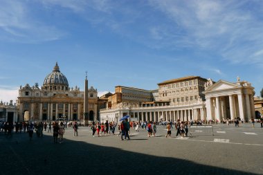 Vatikan'da St Peter meydanı | Roma, İtalya - 12 Eylül 2018.