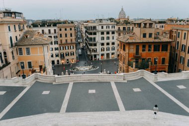 Spanish square and the Grand Baroque stairway in Rome | ROME, ITALY - 12 SEPTEMBER 2018.