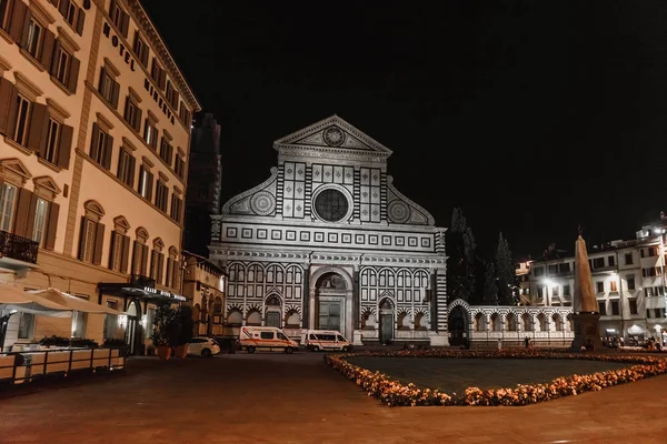 Geceleri Santa Maria Novella | Floransa, Italya-14 Eylül 2018.