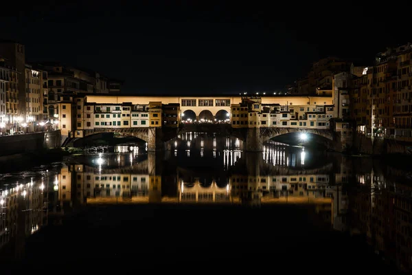 Ponte Vecchio Puente Oro Sobre Río Arno Más Antiguo Del — Foto de Stock