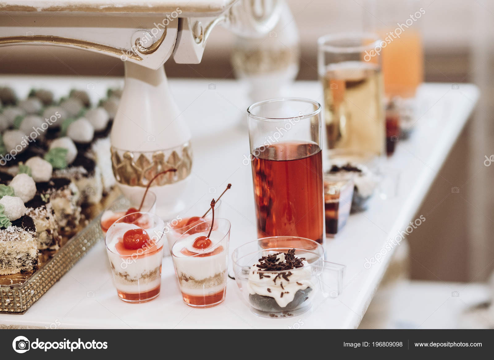 Delicious Juice Desserts Sweet Table Wedding Reception Restaurant