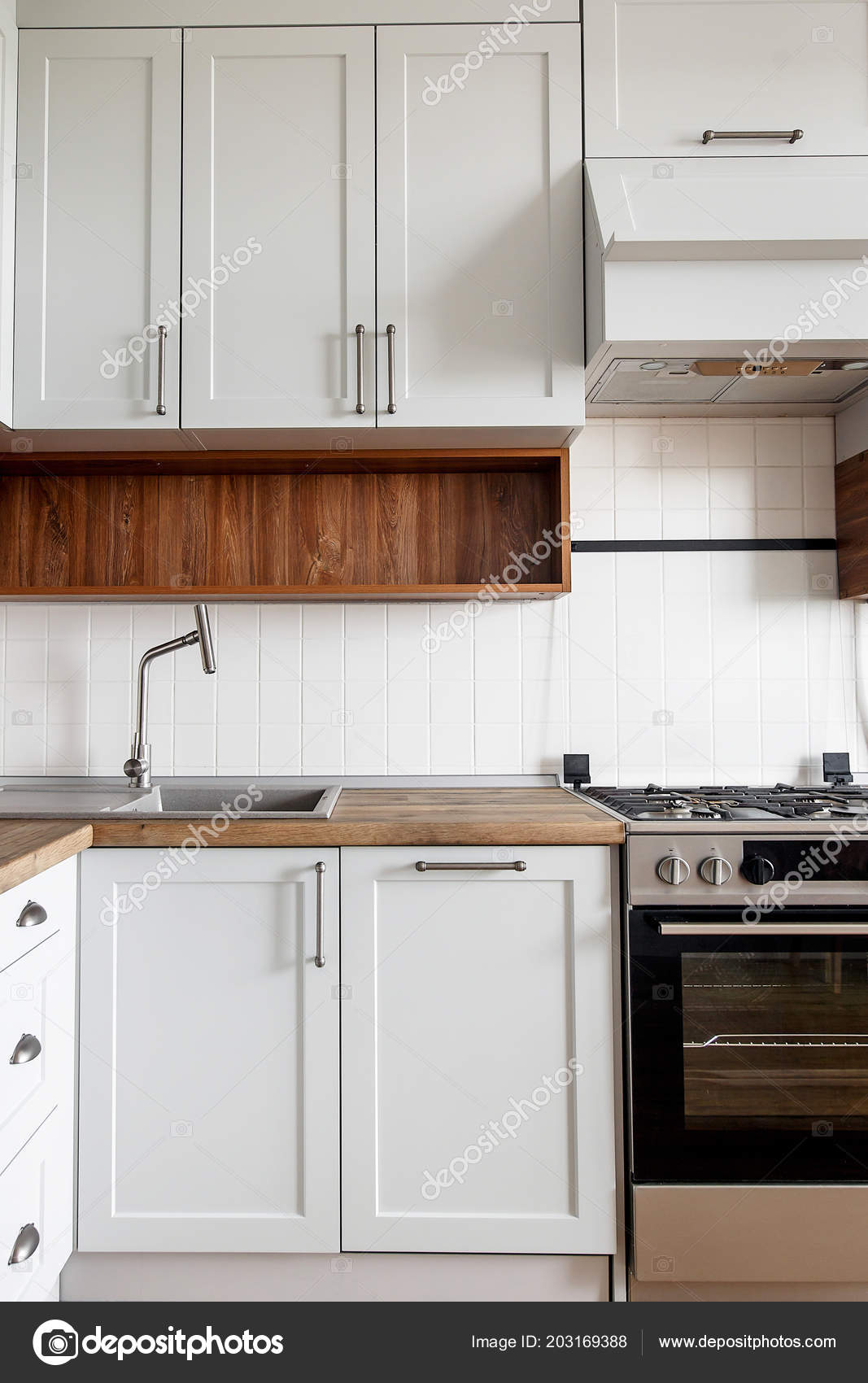 Stylish Light Gray Kitchen Interior Modern Cabinets
