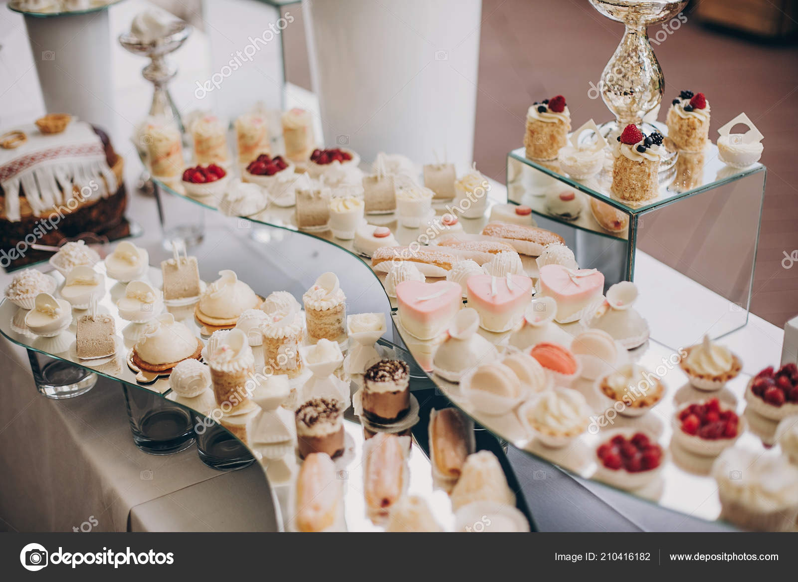 Modern Sweet Table Celebration Stylish Candy Bar Delicious Cakes