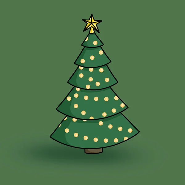 Merry Christmas Happy New Year Concept Stylish Christmas Tree Gold — Stock Photo, Image