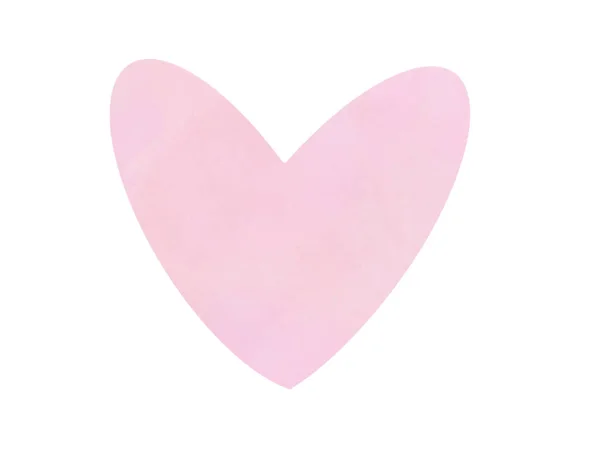 Corazón Rosa San Valentín Sobre Fondo Blanco Aislado Feliz Día —  Fotos de Stock