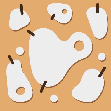 Soyut arkaplan, sarı zemin üzerinde beyaz noktalar ve siyah çizgiler. Soyut yumurta omleti. Modern El çizilmiş vektör illüstrasyonu.