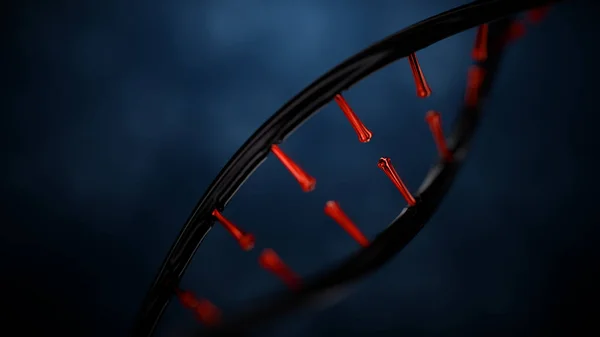 Illustrazione resa 3d del DNA Helix — Foto Stock