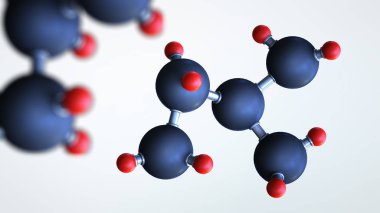 3D çizim molekülleri. Tıbbi geçmişi afiş için. Moleküler yapısı atom düzeyinde. Atomlar bacgkround