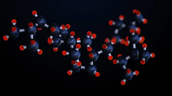 3D ilustracja cząsteczek. Medycznej dla banerów. Struktury molekularnej na poziomie atomowym. Atomy bacgkround — Zdjęcie stockowe