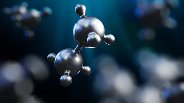 3D иллюстрация абстрактного фона молекулы серебра — стоковое фото