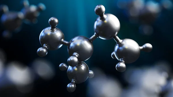 추상은 금속 분자 배경의 3d 그림 — 스톡 사진
