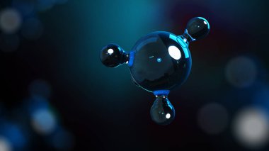 3D çizim molekülleri. Atomlar bacgkround. Tıbbi geçmişi. Atomik düzeyde moleküler yapısı.