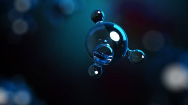 3D çizim molekülleri. Atomlar bacgkround. Tıbbi geçmişi. Atomik düzeyde moleküler yapısı.