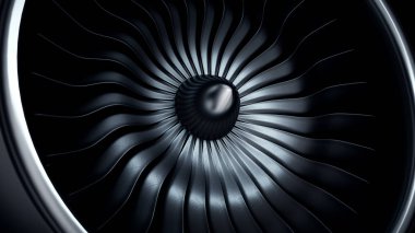 jet motoru, yakından görmek jet alt kanatlar 3D çizimi