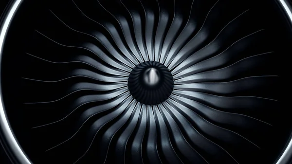 3D-s illusztráció jet motor, kiadványról sugárhajtómű pengék — Stock Fotó