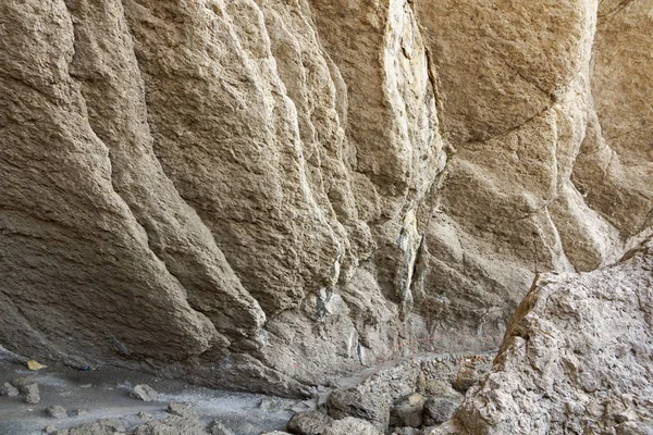 Les Murs Une Grande Grotte Naturelle Assommée Par Les Vagues — Photo