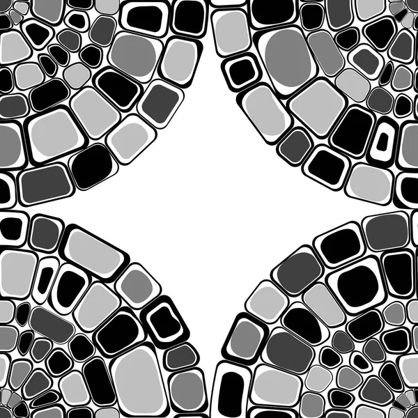Naadloze Mozaïek Monochroom Cirkel Patroon Van Achtergrond Vectorillustratie — Stockvector