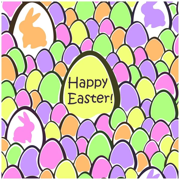Fondo sin costura de Pascua con huevos — Vector de stock