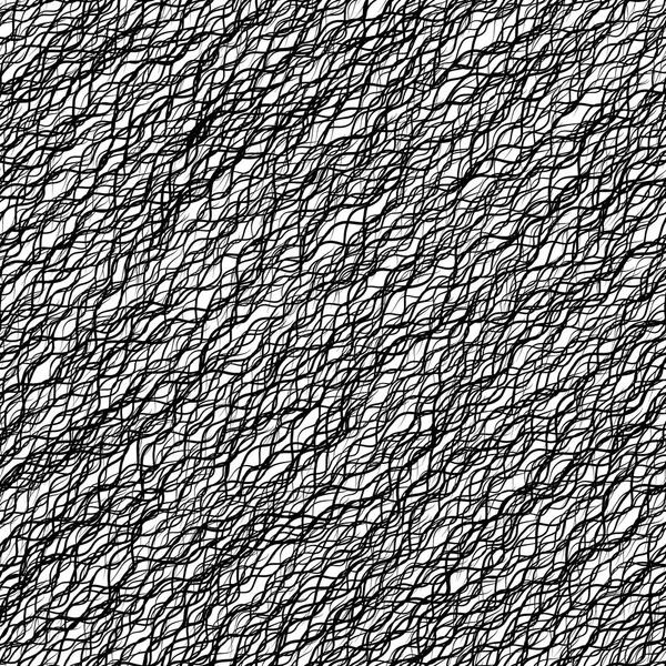 Abstrakter Schwarz Weißer Hintergrund Mit Geschwungenen Linien Vektorillustration — Stockvektor