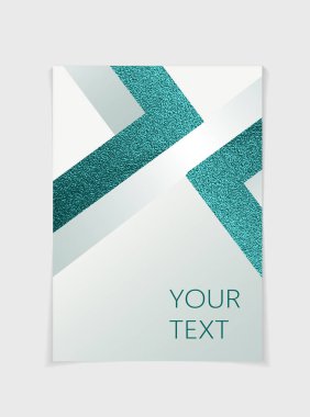 Modern geometrik öğelerle broşür. Kapak sayfası tasarım şablonu A4 boyutunda, vektör. Kitapçık, broşür, kitap, dergi, belge şablonu, davetiye, el ilanı için kullanabilirsiniz.