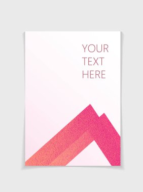 Modern pembe geometrik öğelerle broşür. Kapak sayfası tasarım şablonu A4 boyutunda, vektör. Kitapçık, broşür, kitap, dergi, belge şablonu, davetiye, el ilanı için kullanabilirsiniz.