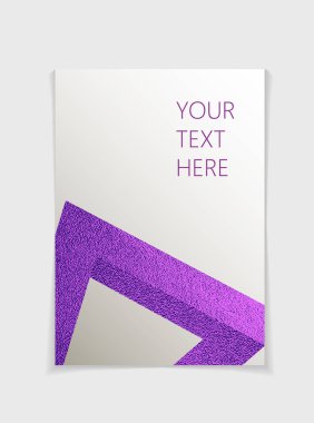 Modern geometrik öğelerle broşür. Kapak sayfası tasarım şablonu A4 boyutunda, vektör. Kitapçık, broşür, kitap, dergi, belge şablonu, davetiye, el ilanı için kullanabilirsiniz.