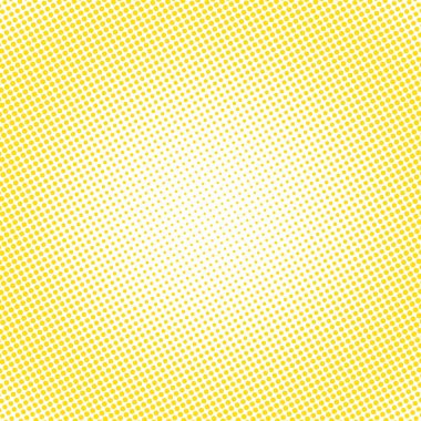 Yarı ton Illustrator. Arka plan noktalar. Sarı ve beyaz geometrik desen. Soyut vektör çizim. Modern doku.