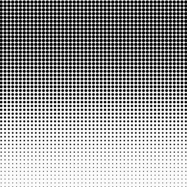 Yarı ton Illustrator. Arka plan noktalar. Siyah ve beyaz geometrik desen. Soyut vektör çizim. Modern doku.