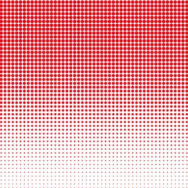 Yarı ton Illustrator. Arka plan noktalar. Kırmızı ve beyaz geometrik desen. Soyut vektör çizim. Modern doku.