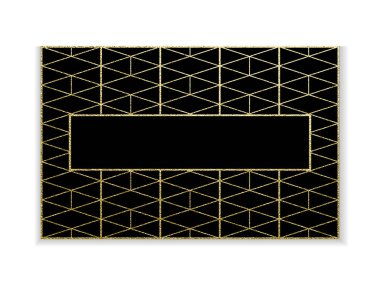 Altın kartvizit şablonu veya hediye kartları. Altın glitter etkisi. Lüks vektör çizim. Metin için yer