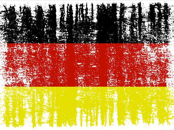 Duitse Vlag Grunge Met Spleet Textuur Vector Sjabloon — Stockvector