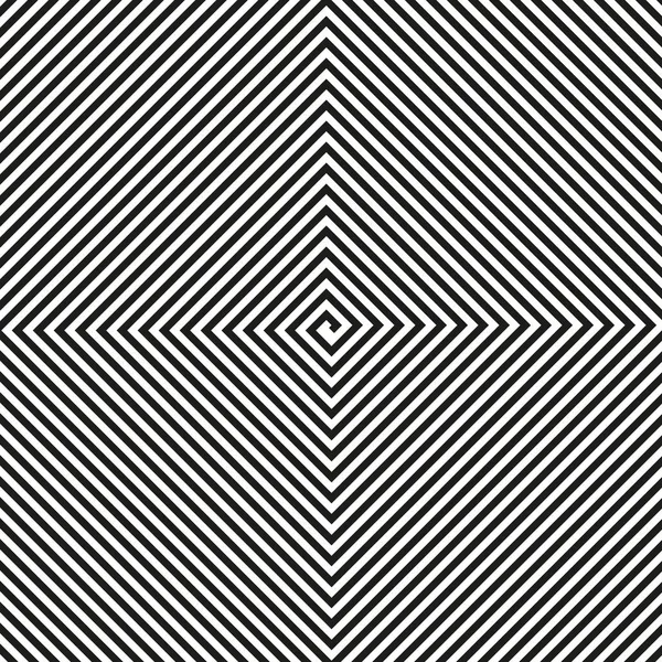 Schwarz Weißes Geometrisches Muster Abstrakter Hintergrund Vektorillustration Monochrome Textur Konzentrische — Stockvektor