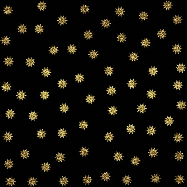 Ярко Абстрактный Черный Современный Бесшовный Узор Золотыми Звёздами Векторная Иллюстрация — стоковый вектор